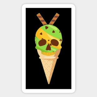 Ice Cream Skull Magnet